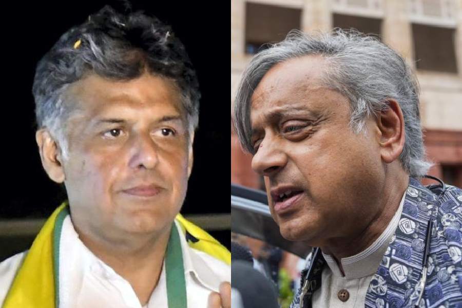 Manish Tewari and Shashi Tharoor 