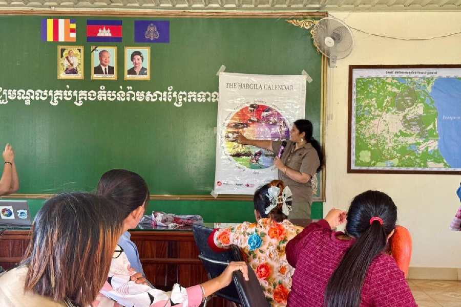 Purnima Devi Barman during the training programme in Cambodia