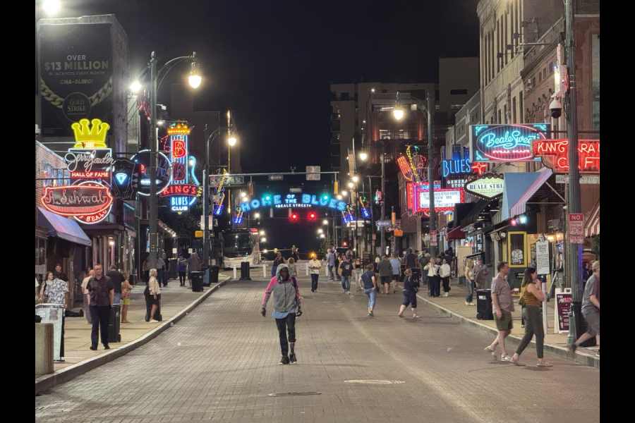 The throbbing Beale Street in Memphis.