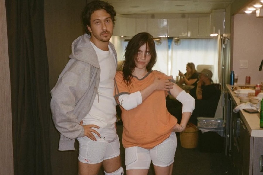 (left to right) Nat Wolff, Billie Eilish