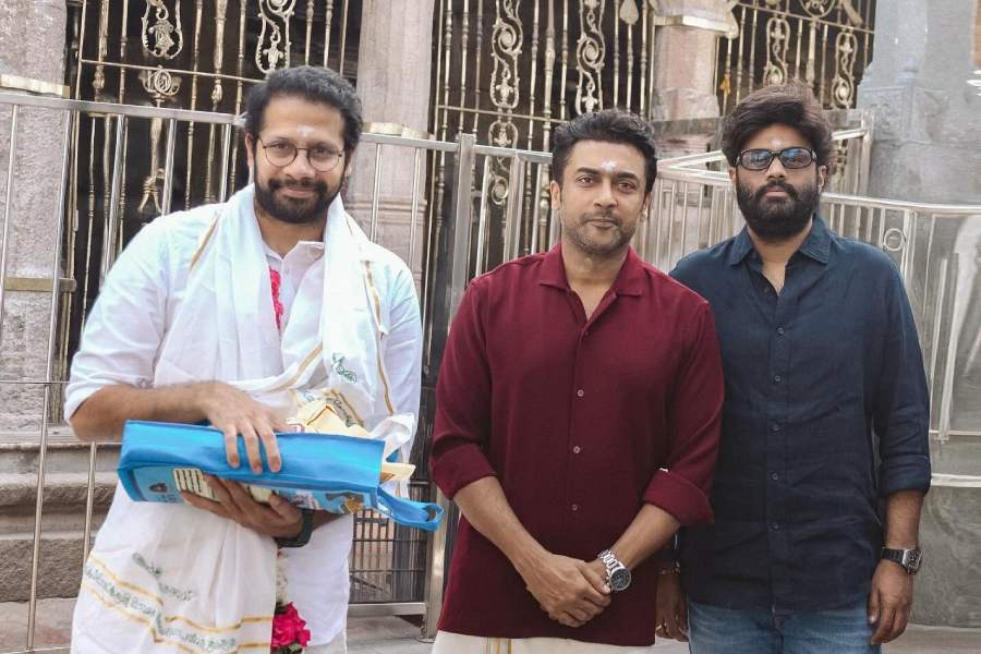 Suriya with filmmaker Venky Atluri