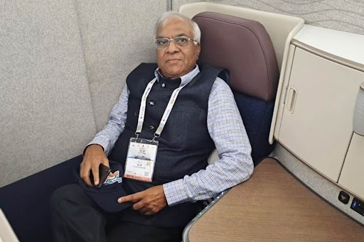 Remains of the crashed Air India plane lie on a building, in Ahmedabad