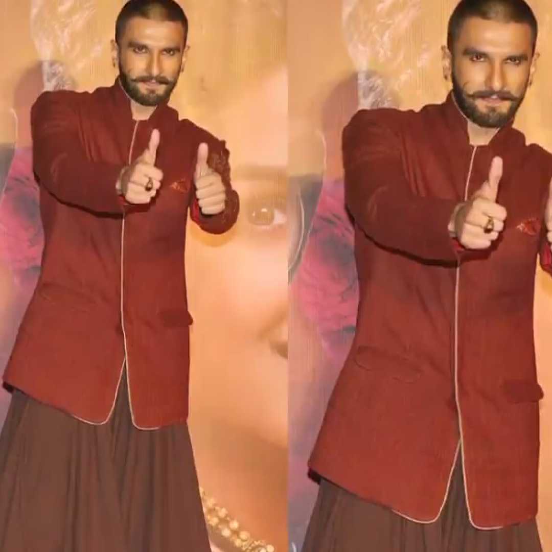 Ranveer Singh in a lehenga skirt