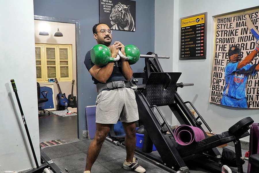 Danish built his home gym by selling off his dream bike, a Kawasaki Z900