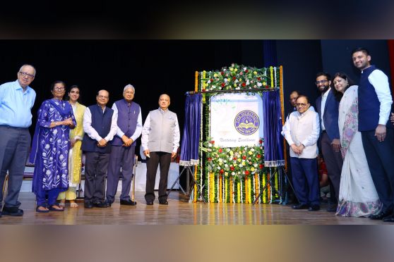 Unveiling of the 25th Year Silver Jubilee logo by Shri Shekhar Mehta, President (2021-22), Rotary International in the presence of Shri H.K.Chaudhary, Chairman, Heritage Group of Institutions, Padma Shri Sajjan Bhajanka, Secretary & Founder trustee, Heritage Group of Institutions, Shri Vikram Swarup, Chairman The  Heritage School, Vice Chairman, Heritage Group of Institutions, Shri Probir Roy, Director, Heritage Group of Institutions, Shri Pradip Agarwal, CEO, Heritage Group of Institutions, Ms. Seema Sapru, Principal, The Heritage School, Mr. Vivek Dinodia, Executive Director, Hi-Tech Systems, Dr. Ayush Goel, Country Topper NEET 2013