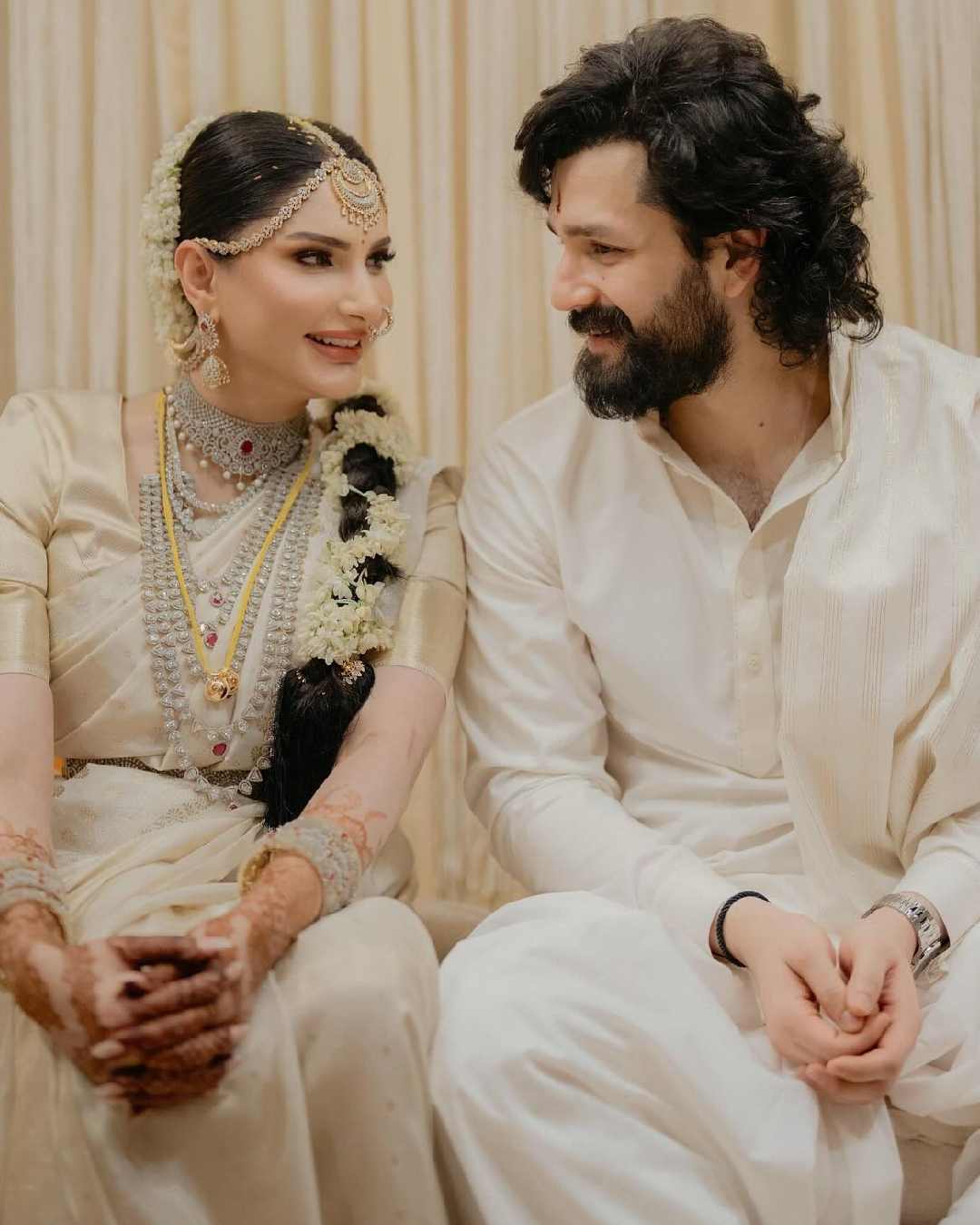 Telugu actor Akhil Akkineni has shared glimpses from his wedding with longtime girlfriend Zainab Ravdjee, held in Hyderabad on June 6. 