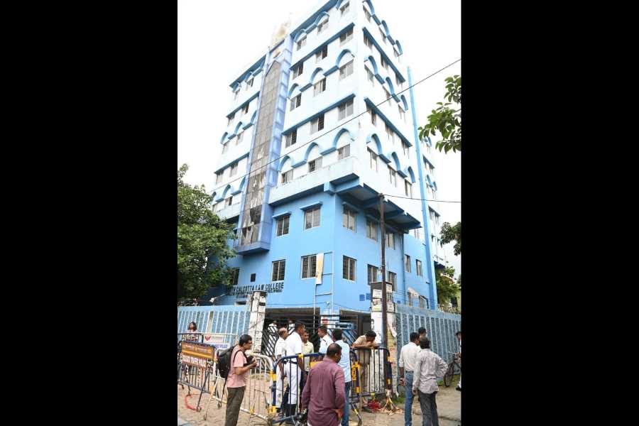 The South Calcutta Law College on Sunday.