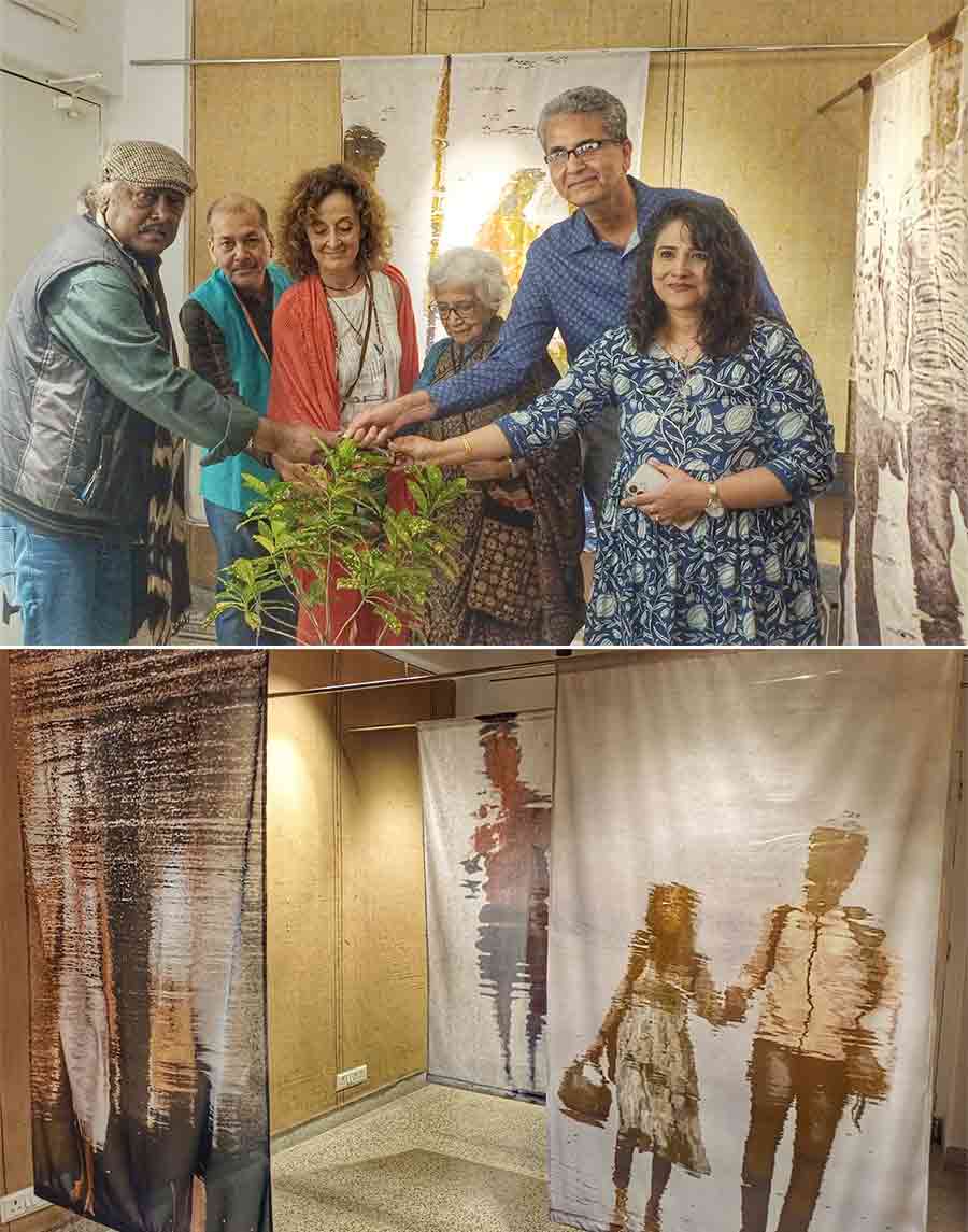 The Bridging Culture and Arts Foundation (BCAF) is presenting ‘Vibrations Between Italy and India – The Contemporary Scene’, an innovative exhibition by acclaimed Italian artist Simona Frillici, held at the BCAF art gallery in Baghajatin, which will continue till March 9. The inauguration was graced by Shahanshah Mirza, Ruby Pal Choudhury, Samir Aich and Raju Barman, among others. ‘Vibrations’ captures human reflections on mirror-like surfaces, exploring the ephemeral nature of shadows, dissolving figures, and visual echoes