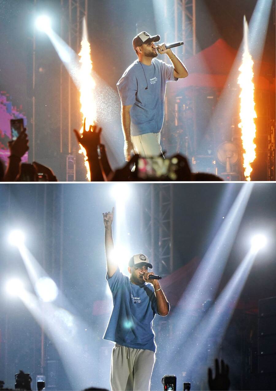 Rapper and singer Vivek Arora, aka Karma, stepped on to the stage to set it on fire with his original hits like ‘Lena Mera Naam’ and ‘Rap Karte Hai’