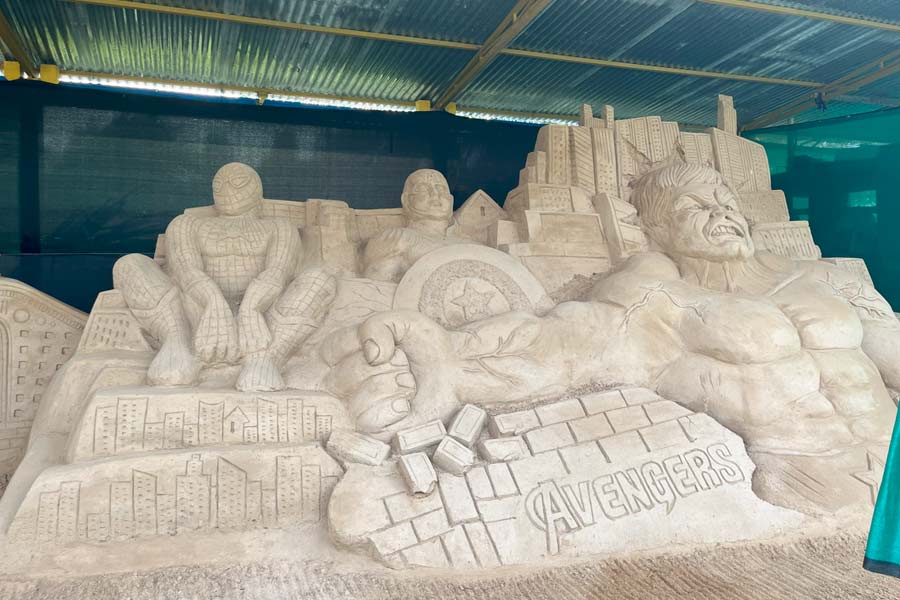 More than 40 sand art creations are exhibited in this open museum. Artist Sudam is the son of a farmer and his passion for sand sculpting began from the banks of the Jeera river in Bargarh, Odisha