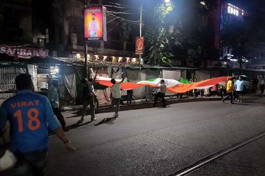 Virat Kohli loyalist dons a jersey of his name as fans hit streets at night to mark India's Champions Trophy win