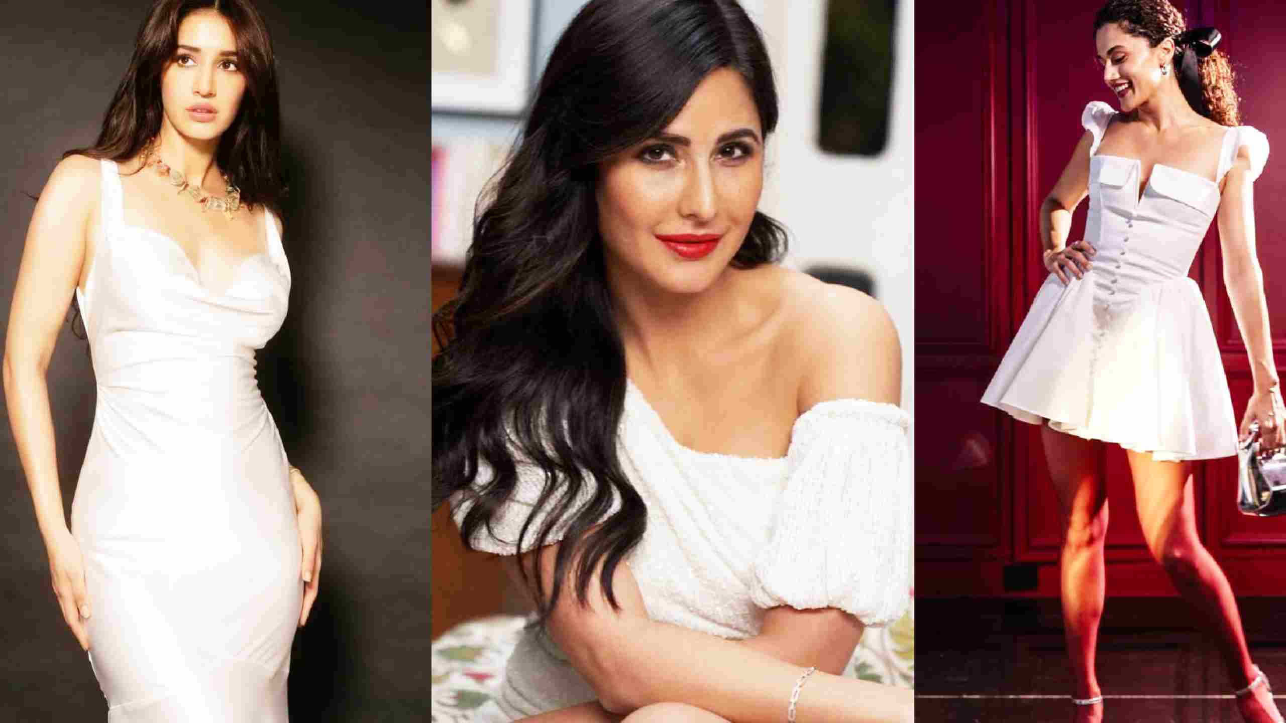 A white dress is a Holi favourite. Elevate your look with a stone-studded choker like Disha Patani, or take inspiration from Katrina Kaif and flaunt a deep lip shade. 
