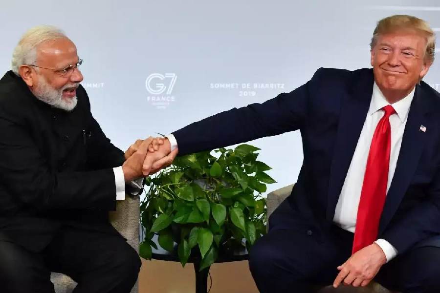 PM Narendra Modi with US President Donald Trump.