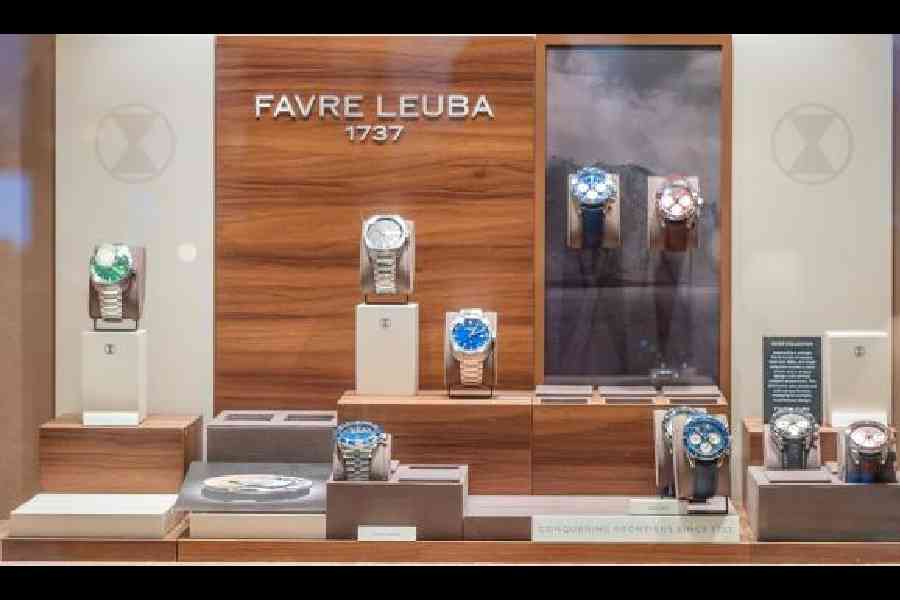 A representative display of the new Favre Leuba range