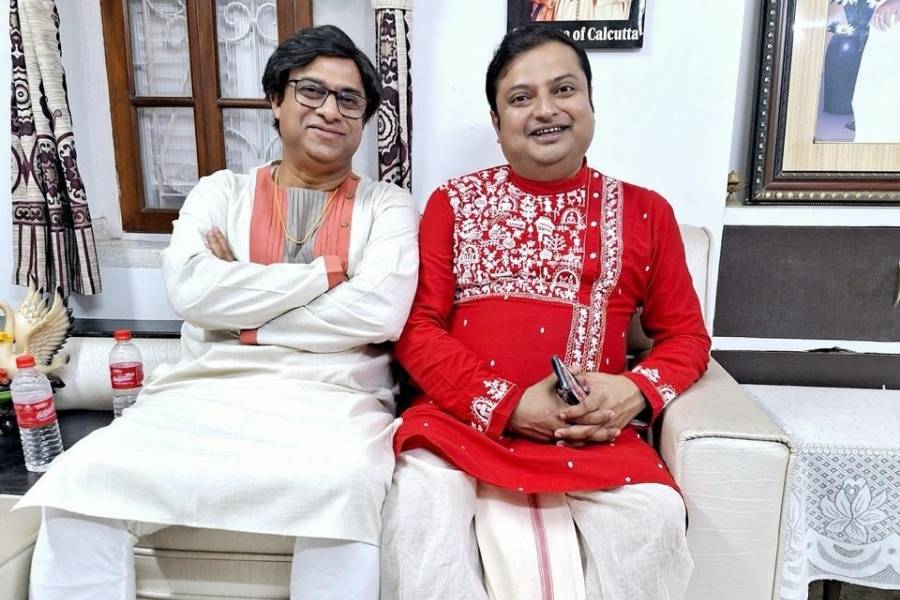 With actor Biswanath Basu