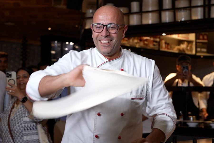 The expertise required for acrobatic pizza-making reflects years of dedication to understanding dough behaviour, temperature control, and ingredient combinations, says the chef