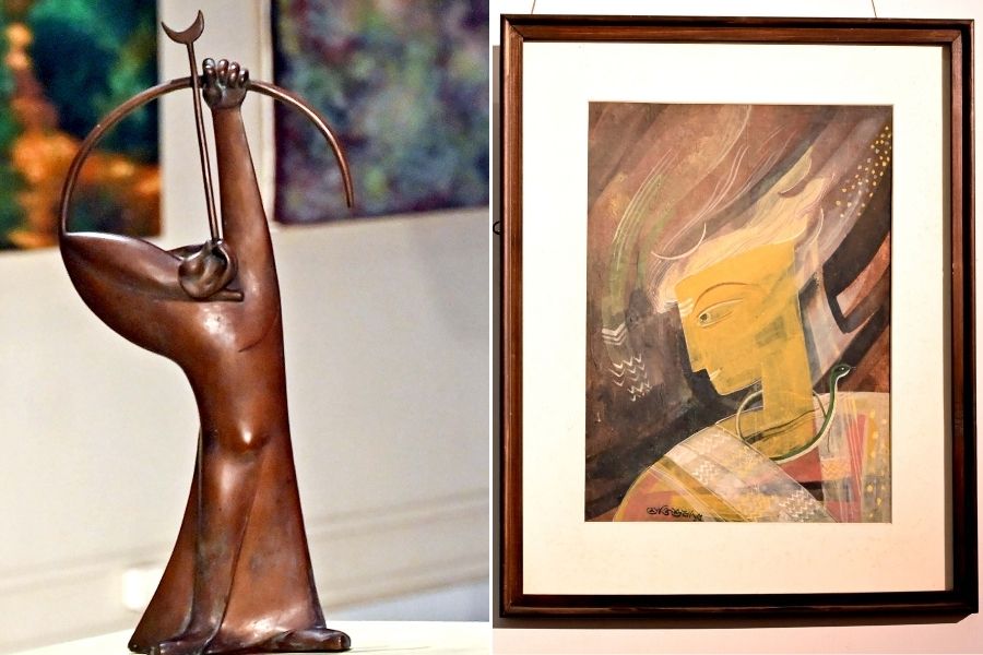 An art exhibition and book launch were organised to pay tribute to the legendary sculptor and painter, Ramkinkar Baij, at Nazrul Tirtha in New Town. The event showcased Baij’s original paintings and sculptures celebrating his contributions to modern Indian art. The two-day exhibition, ‘Exploring Ideas of Progress’, was held on March 29 and 30