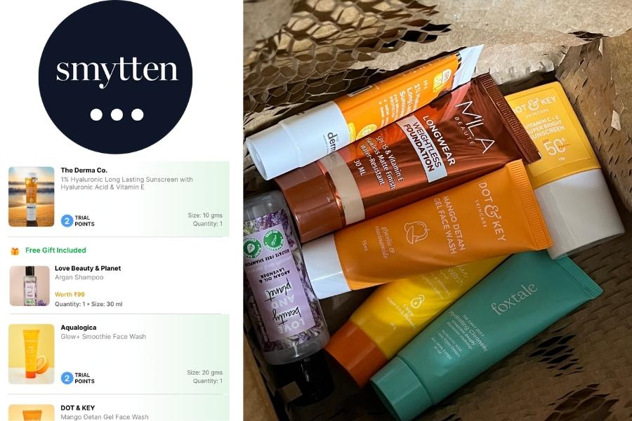 Online platform Smytten, through their app and website, lets users buy sample-sized products across homegrown brands before purchasing full size versions from the same app
