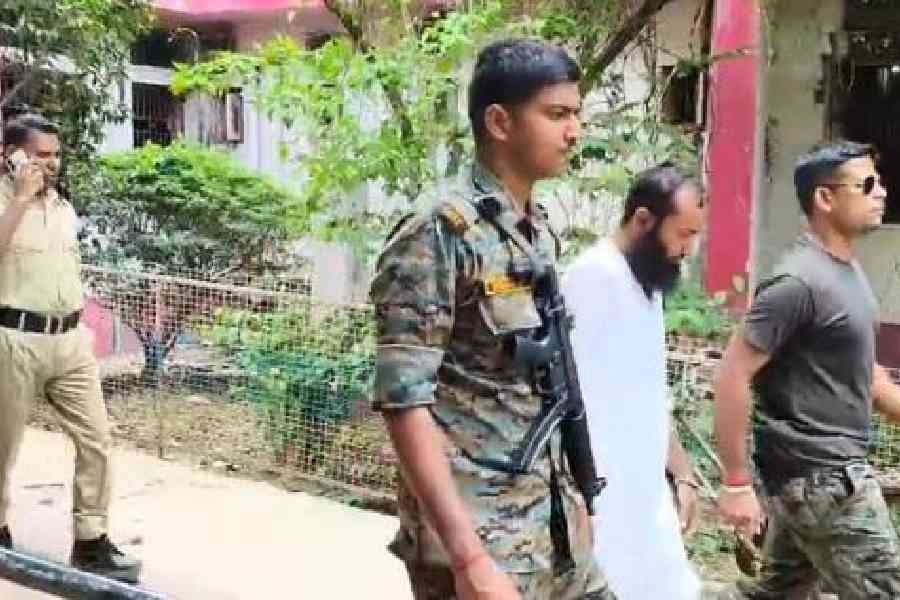 Arrested suspected JMB activist Ajmol Hossain. Picture by Prankrishna Hazra