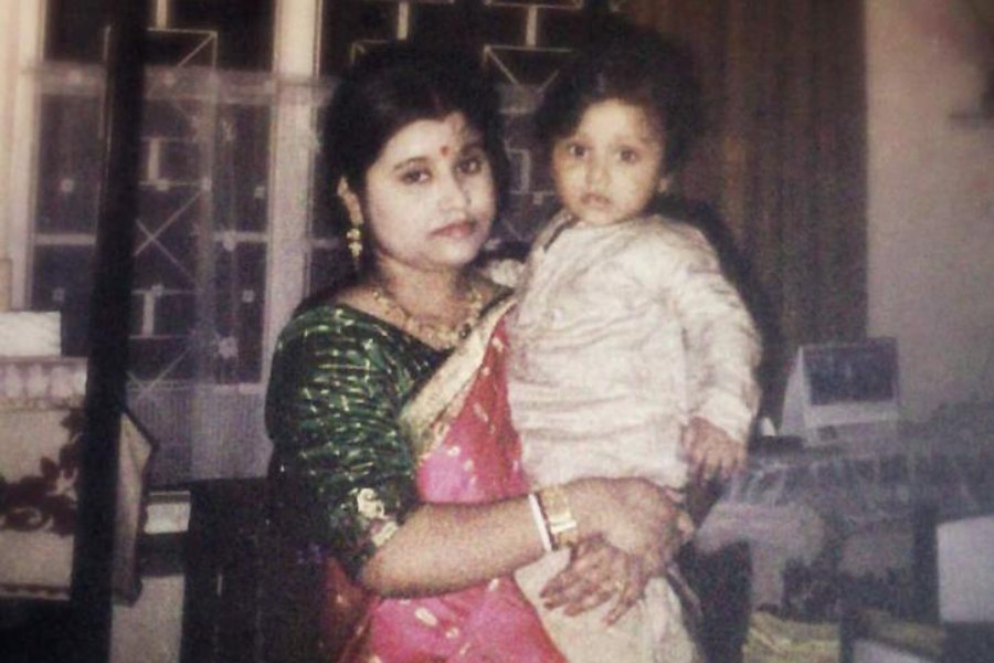 Sagnik Gupta and his mother Sanhita Gupta