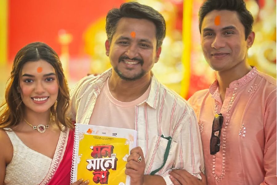(left to right) Hiya Chatterjee, Rahool Mukherjee and Ritwik Bhowmik