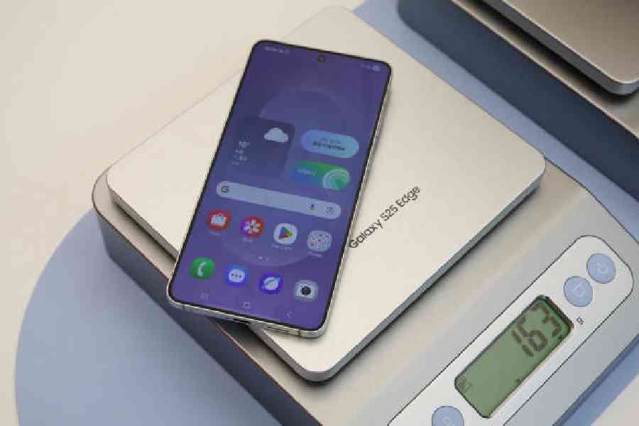 At 5.8mm thick, the phone is comfortably thinner than any Samsung slab phone in years. Picture: Reuters