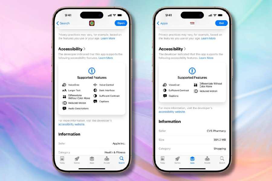 On the App Store, new Accessibility Nutrition Labels will highlight accessibility features within apps and games, allowing users to learn whether an app will be accessible to them before they download it.