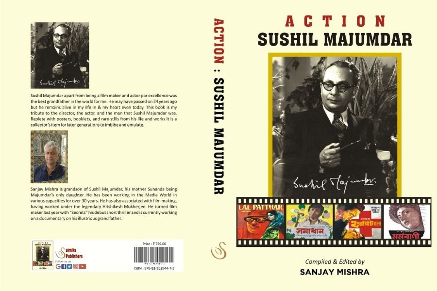 The cover of Sanjay Mishra’s book, ‘Action: Sushil Majumdar’  