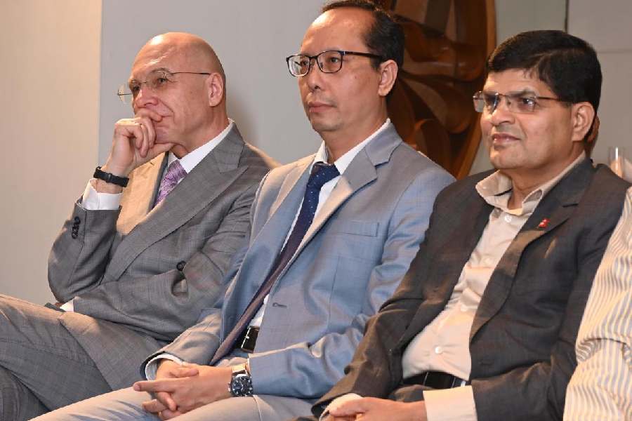(L-R) Consuls general of Russia, Myanmar and Nepal — Maxim Kozlov, Aung Aung Myo Thein and Jhakka Prasad Acharya respectively