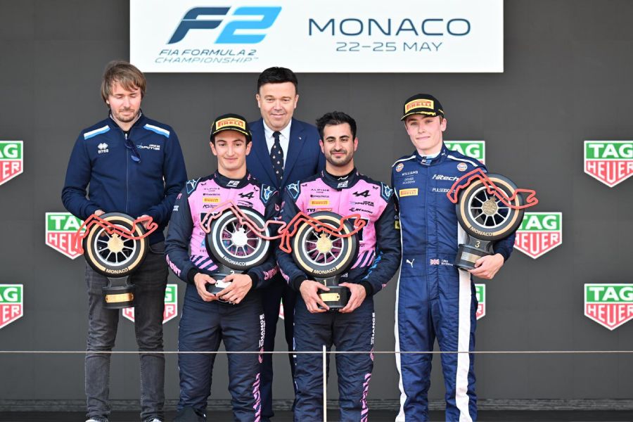 Kush Maini shares the stage with Gabriele Mini and Luke Browning