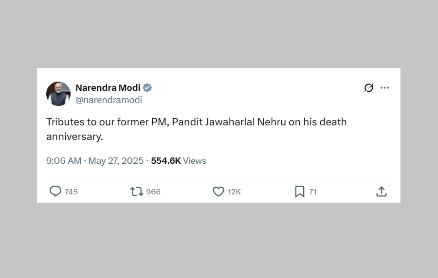 Prime Minister Narendra Modi pays homage 