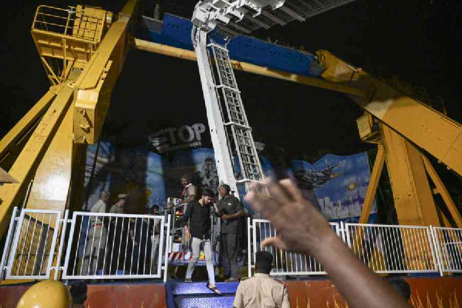 About 35 personnel from the fire and rescue services department along with the local police were involved in bringing down the stranded people