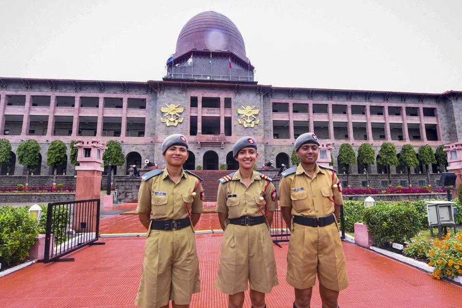 NDA's first batch of female cadets at National Defence Academy in Pune. 17 female cadets are set to graduate alongside more than 300 male counterparts from the academy.