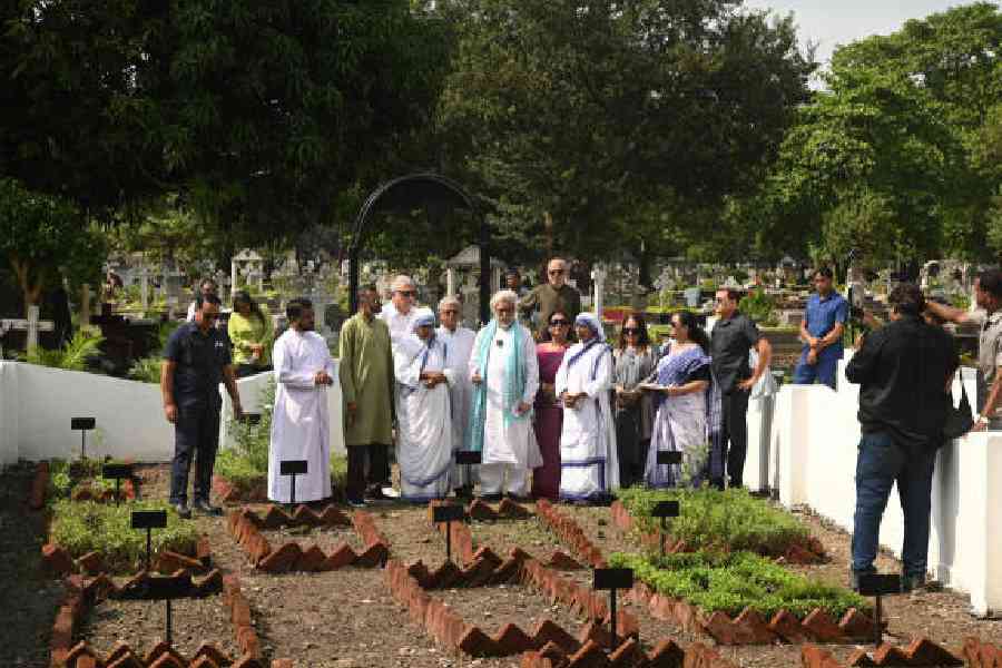 Inauguration of Dignity Burial / Shamman Samadhi at Lower Circular Road Cemetery at 184, A.J.C. Bose Road , Kolkata - 17 on Friday afternoon. (31.10.2025) The Telegraph picture by - Bishwarup Dutta.