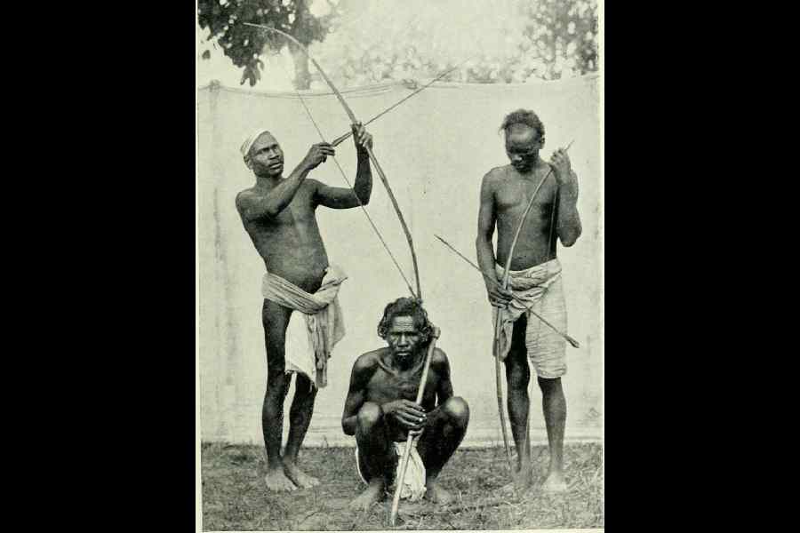 A photograph of a tribe from Singhbhum from 1897