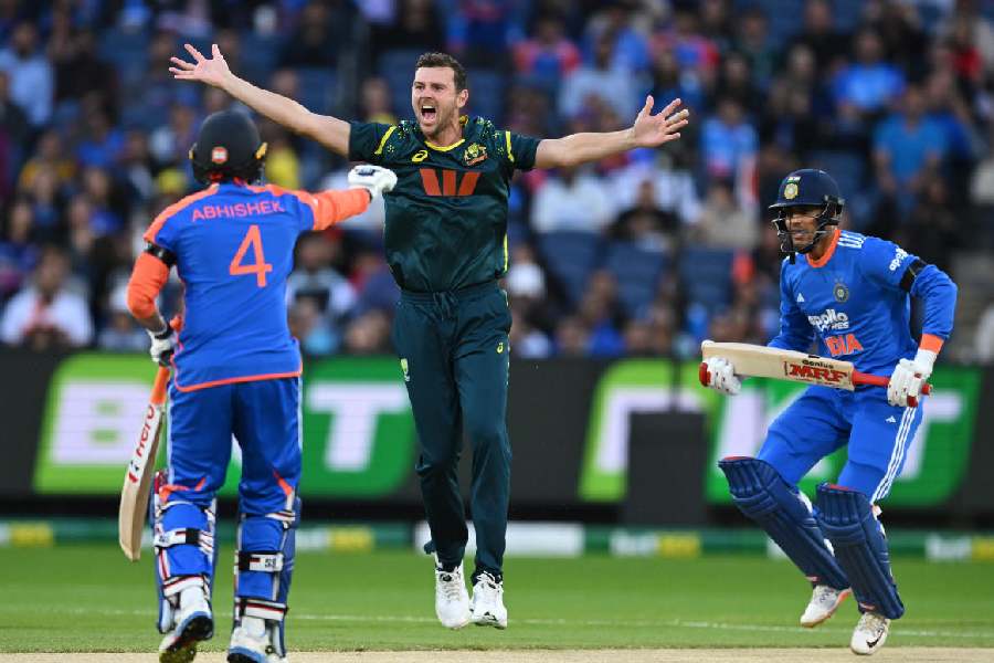 Opener Abhishek Sharma was the sole bright spot as India folded for 125 in 18.4 overs during the second T20I of the series against Australia in Melbourne. The first game in Canberra had been washed out.