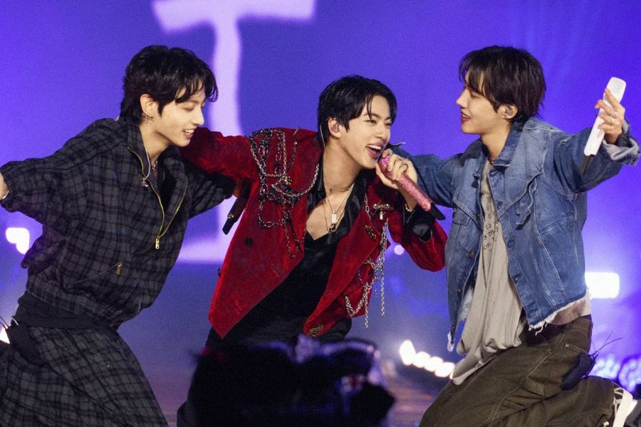 Jungkook, Jin and J-Hope at RunSeokjin Ep. Tour