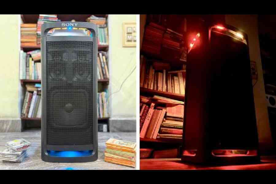 Day and night: Sony ULT Tower 9AC offers powerful bass and 360-degree sound. You can plug in a guitar and mic, and become a karaoke star, or connect your TV for a boosted audio experience.  Pictures: Mathures Paul