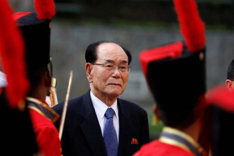 Kim Yong-nam in Caracas, Venezuela, on November 27, 2018.