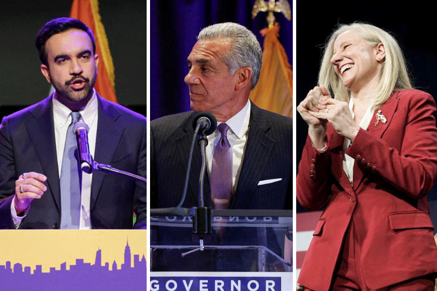 Zohran Mamdani, Mikie Sherrill and Abigail Spanberger