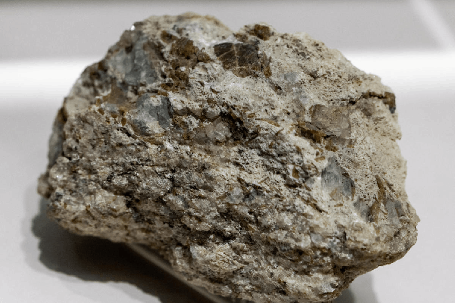 File photo: A sample of bastnaesite ore, a mineral used in the rare earth industry to extract elements such as cerium, lanthanum, and neodymium, is displayed at the Geological Museum of China in Beijing, China, October 14, 2025.