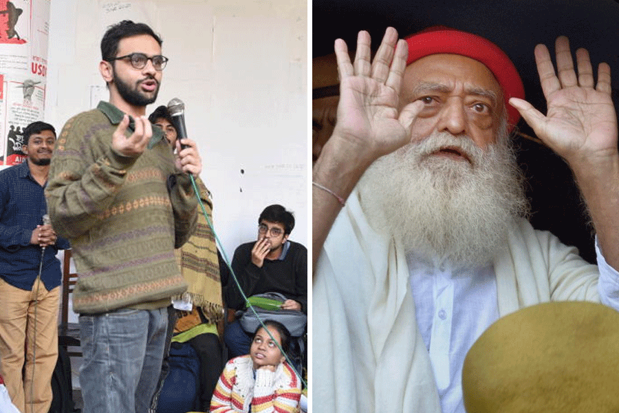 Umar Khalid and Asaram Bapu.