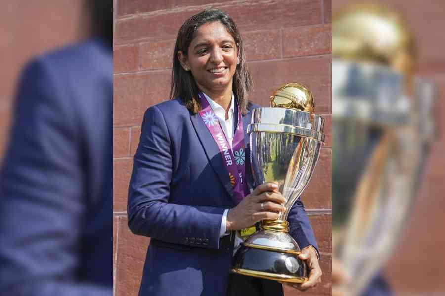 Women’s cricket team captain Harmanpreet Kaur in New Delhi, Thursday. (PTI)