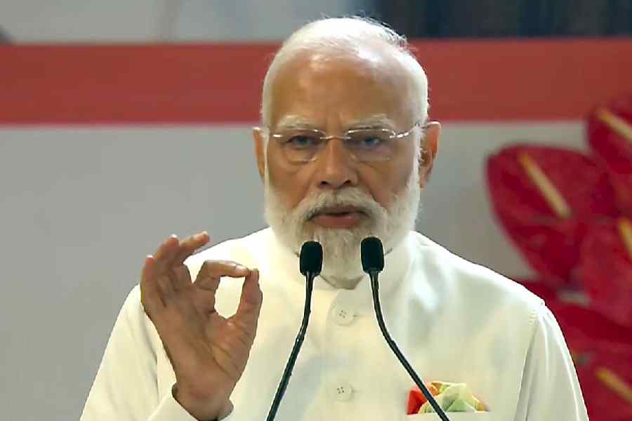 Narendra Modi at the event marking 150 years of Vande Mataram in New Delhi on Friday.