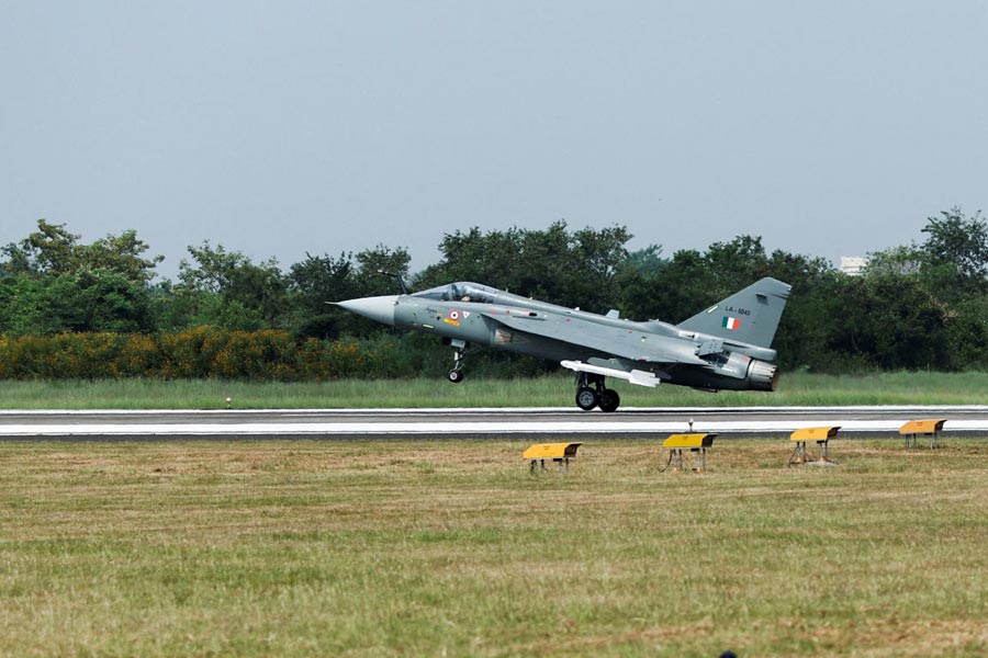 FILE PHOTO: Inaugural flight of HAL Tejas light combat aircraft
