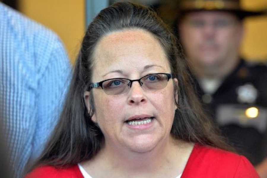 Kim Davis, a Kentucky county clerk who has asked the Supreme Court to reconsider its 2015 ruling on same-sex marriage. 