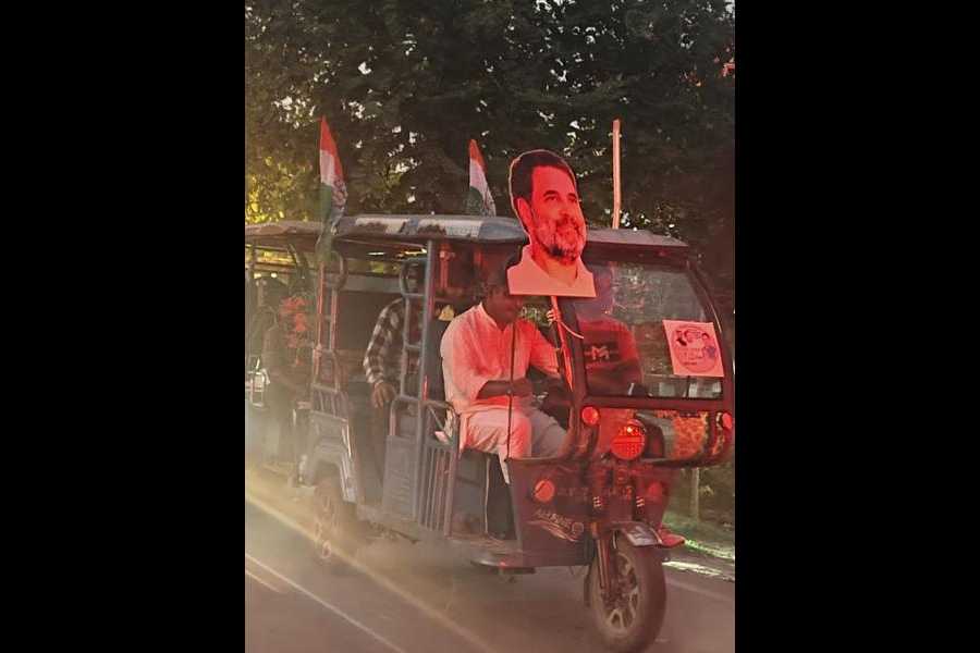 People return from Congress MP Priyanka Gandhi’s rally in Purnea on Sunday 