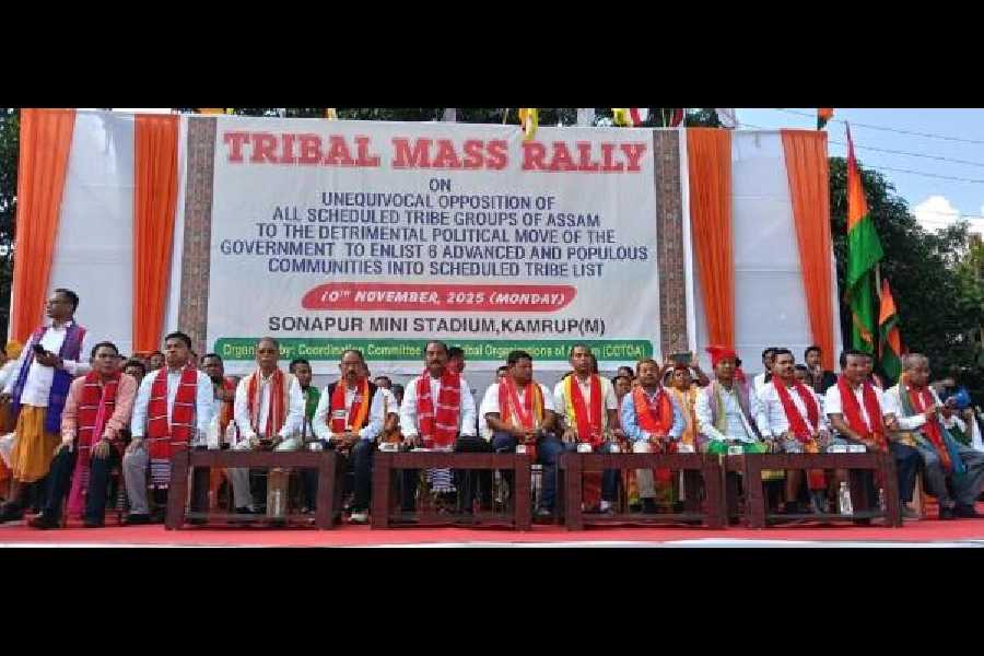 Tribal mass rally held at Sonapur near Guwahati on Monday