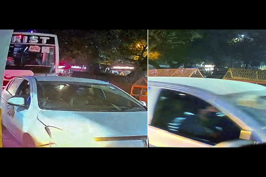 In this combo of two screengrabs, CCTV visuals of the suspect and the car involved in the blast near Red Fort metro station on Monday night, which claimed lives of at least 12 people, in New Delhi.