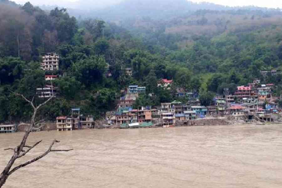 The Teesta Bazar area during the October 2023 floods. File picture
